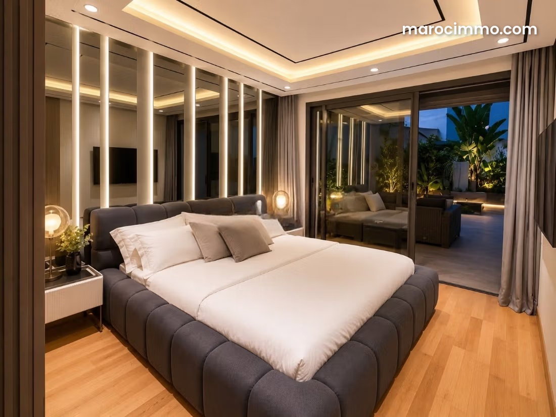 Furnished 200 m² Apartment with Dual Aspect, Terrace, Anfa, Casablanca — Casablanca