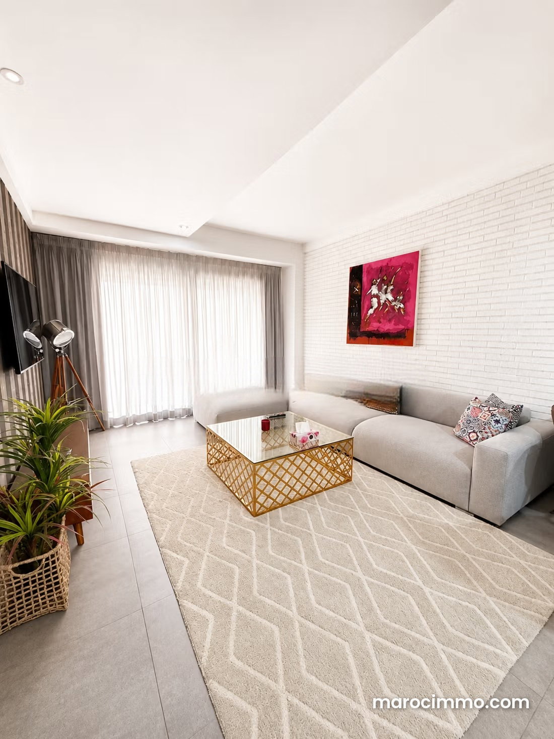 High-end furnished apartment for rent, Racine, Casablanca — Casablanca