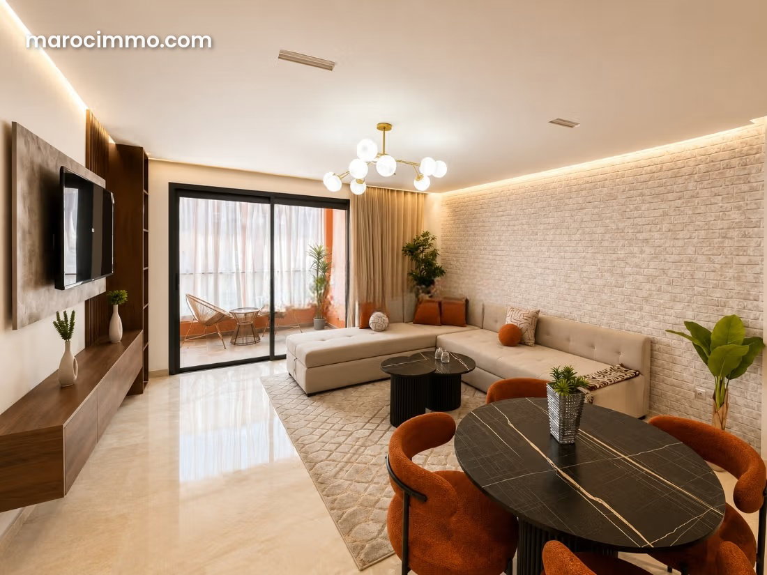 Appartement meublé à louer à Guéliz, Marrakech — Marrakech