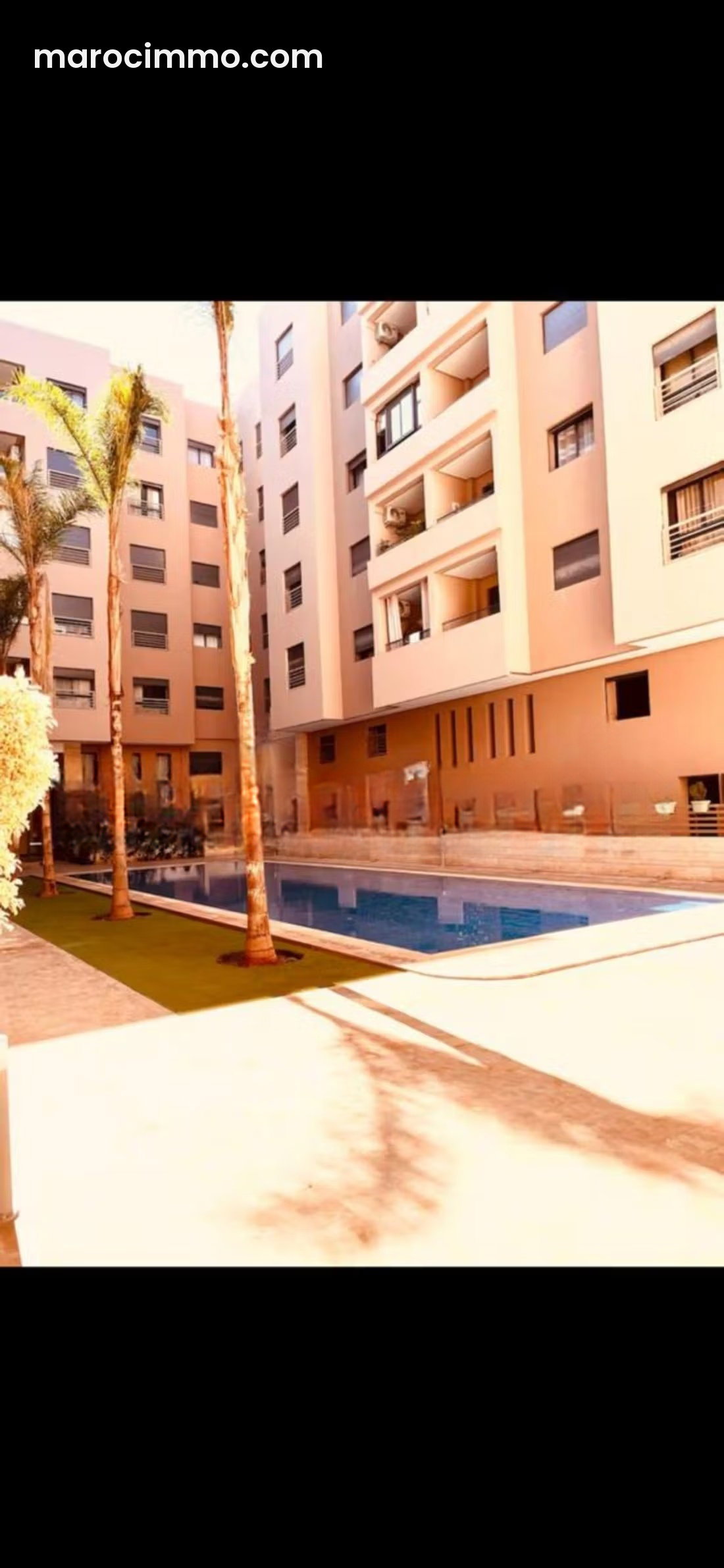 Appartement 3 chambres, Hivernage, Marrakech, piscine et charme — Marrakech