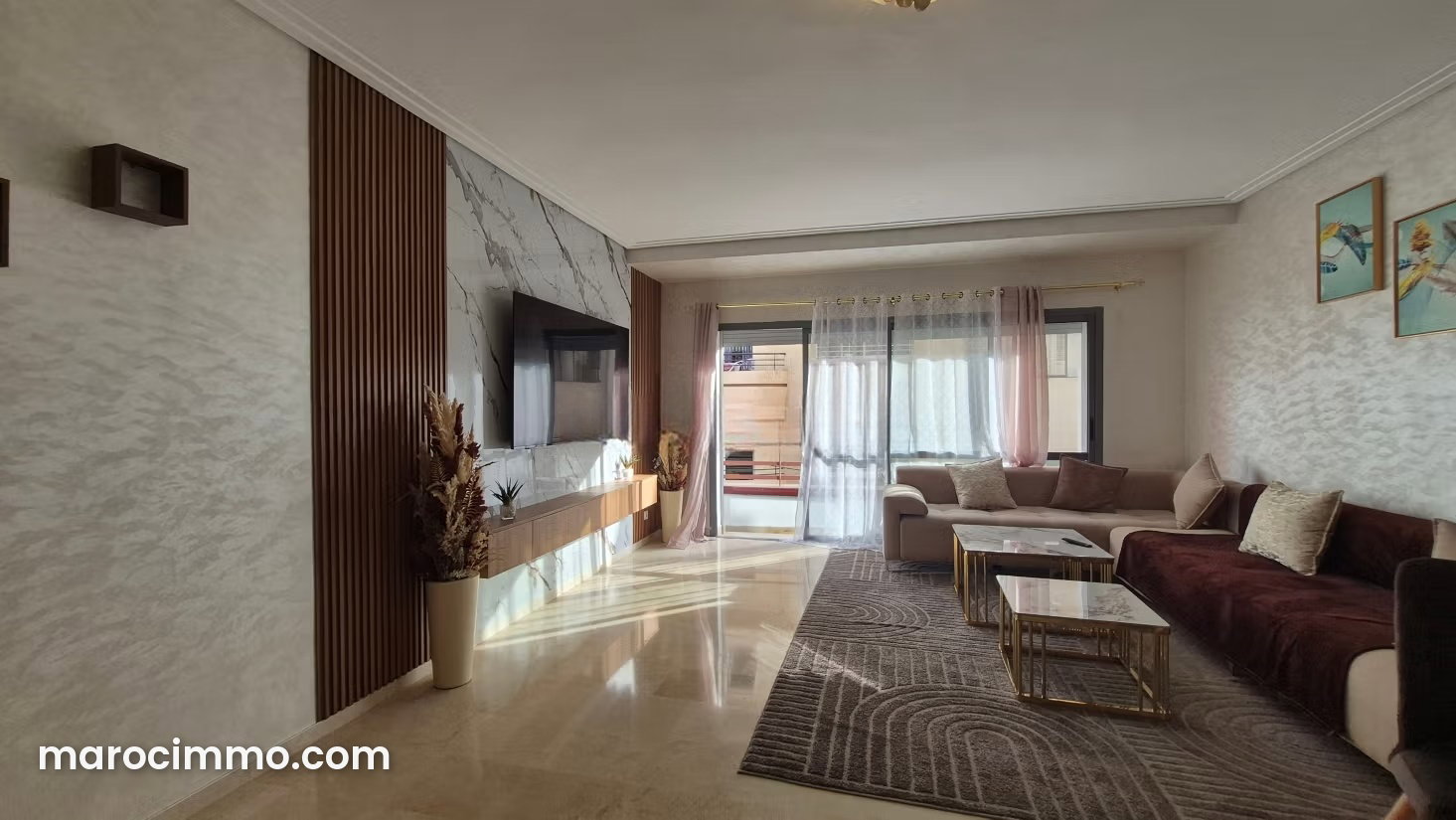 Furnished 150 sqm apartment, 2 bedrooms, Maârif Extension, Casablanca — Casablanca