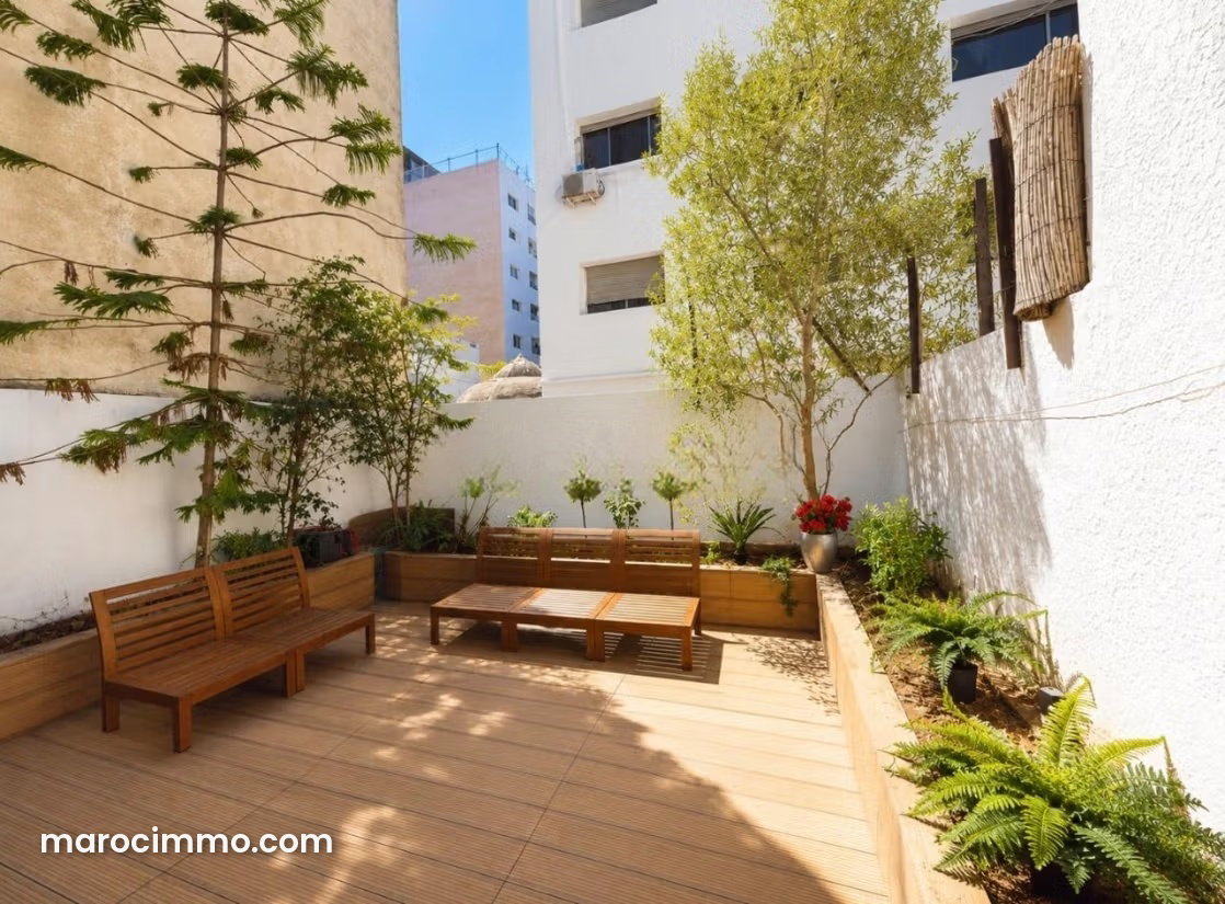 Furnished 170 sqm Apartment with Terrace in Gauthier, Casablanca — Casablanca