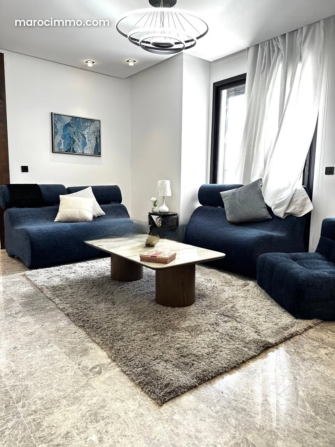Furnished apartment with terrace for rent in Franceville, Casablanca — Casablanca