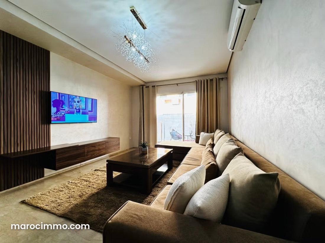 Furnished 80 m² Apartment with Terrace and Pool, Gueliz, Marrakech — Marrakesh