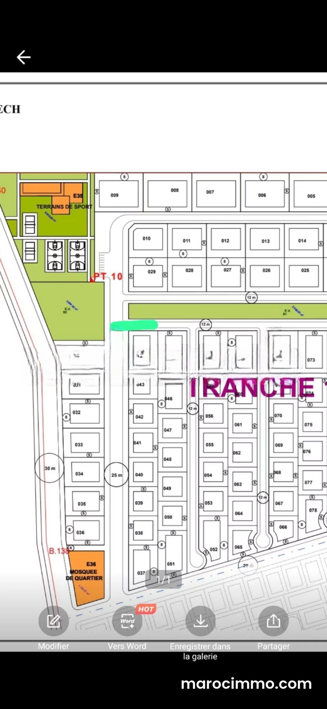 1,000 m² Plot on Route d’Amezmiz, Marrakech, Overlooking Green Spaces — Marrakesh