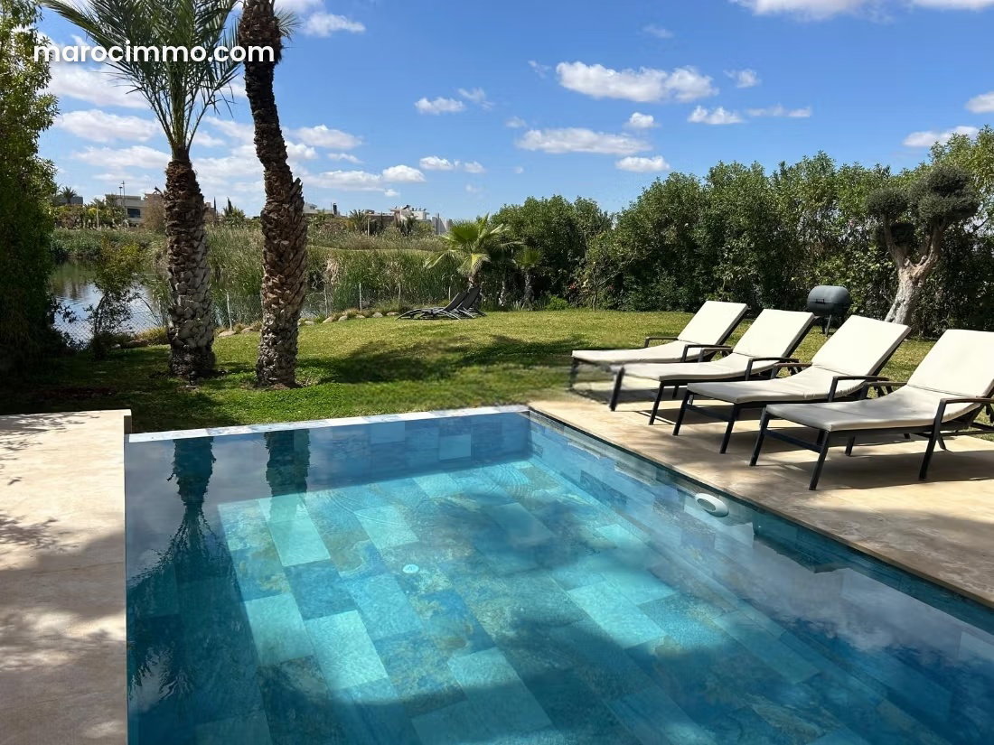 Furnished 400 m² Villa with Swimming Pool and Mountain Views, Tahanaoute Road — Marrakesh