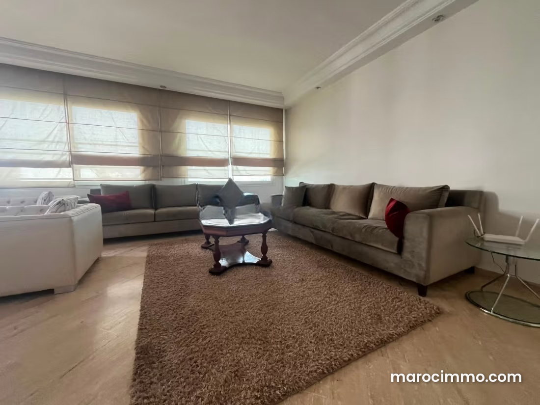 160 sqm Furnished Apartment, 3 Bedrooms, Palmier, Casablanca — Casablanca