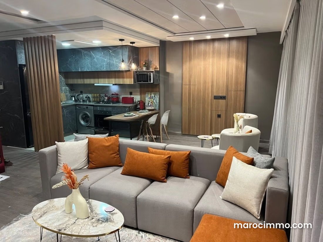 Furnished 100 m² Apartment with Terrace, Ben Ejdia, Casablanca — Casablanca