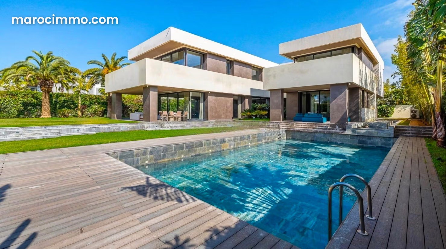 Villa 1750 m² avec piscine et spa, Souissi, Rabat — Rabat