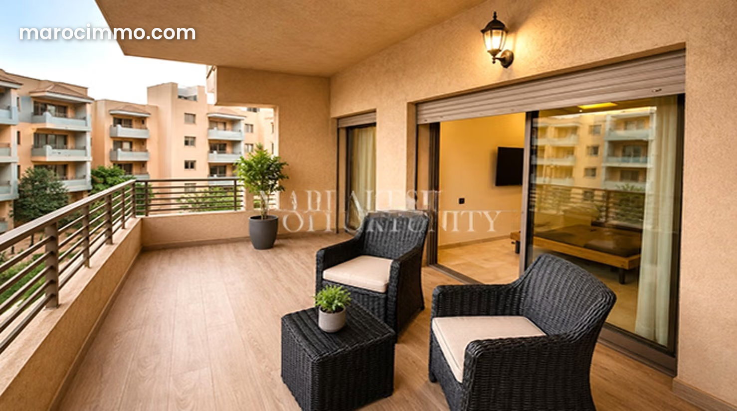 Appartement meublé 89 m², 2 chambres, terrasse, Guéliz, Marrakech — Marrakech
