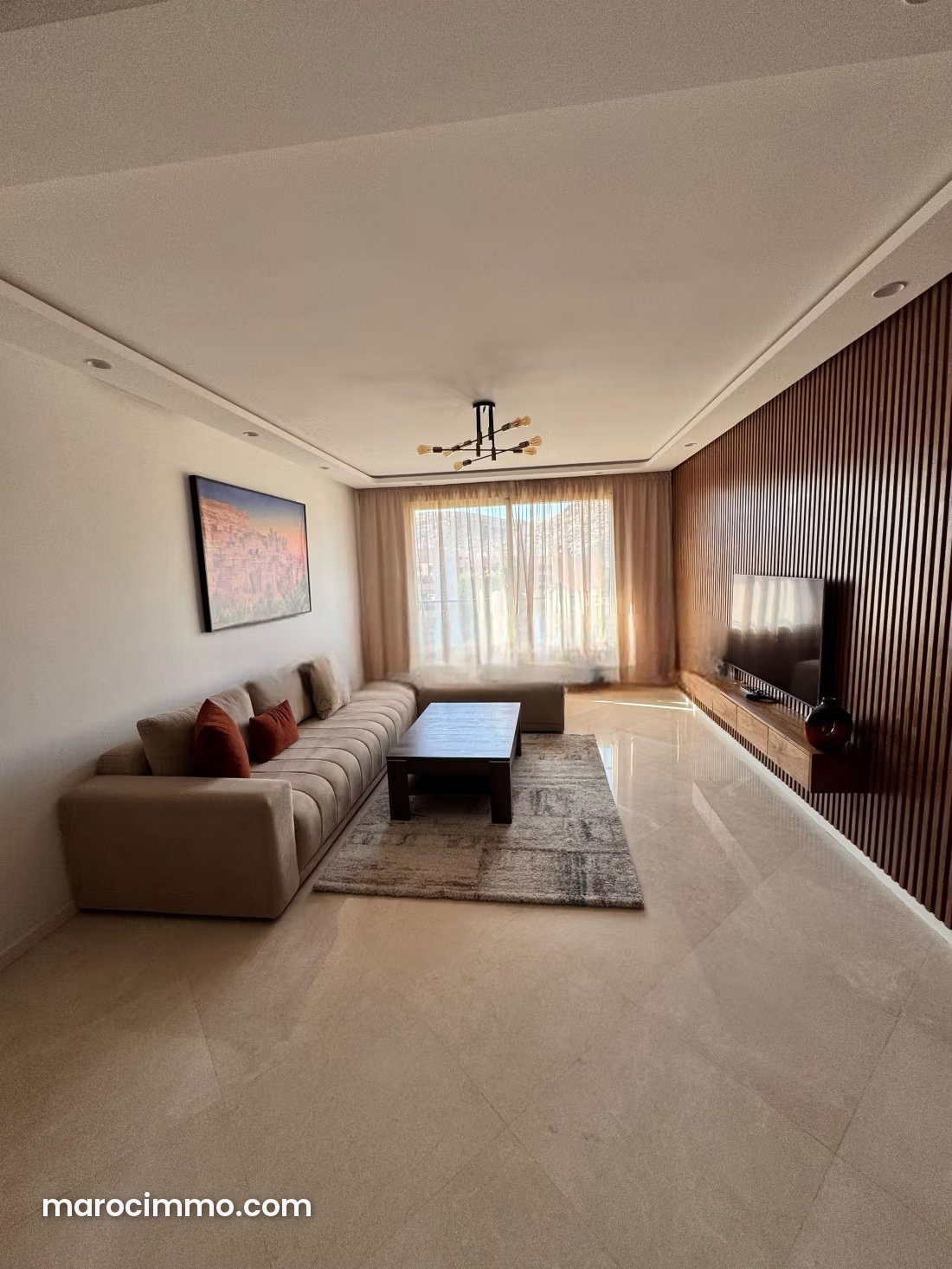 Furnished 100 sq m apartment, 2 bedrooms, El Ghoul, Marrakech — Marrakesh