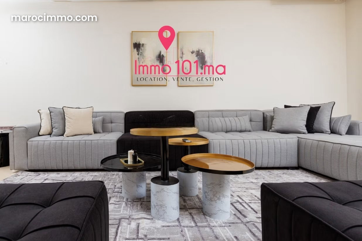 Furnished 70 m² Apartment, 2 Bedrooms, Riyad, Rabat — Rabat