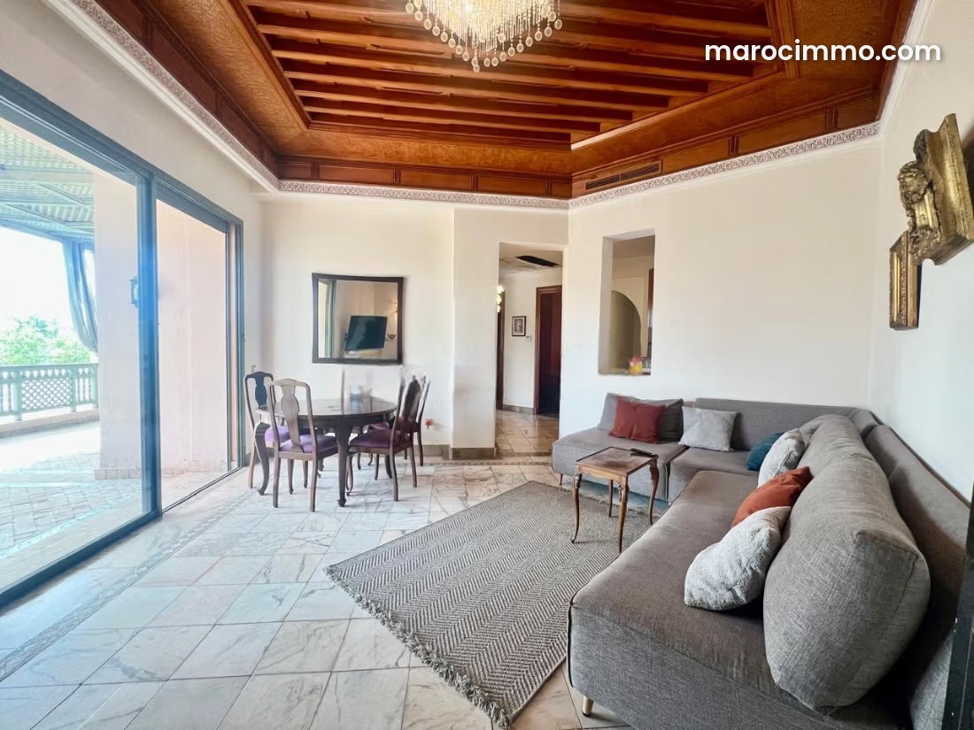 Appartement meublé avec terrasse et piscine à la Palmeraie Marrakech — Marrakech