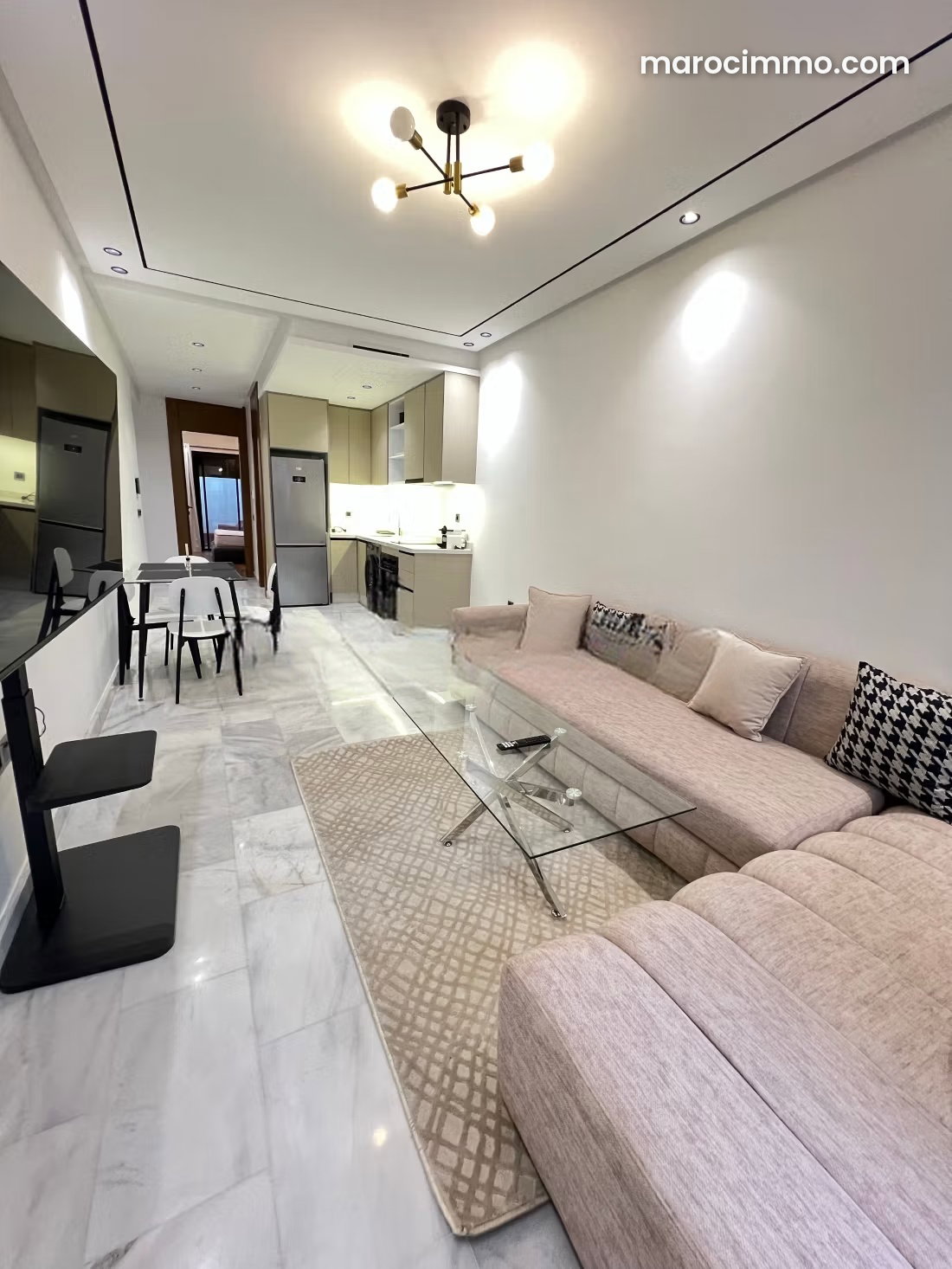 Furnished 58 sqm apartment with terrace and garage, Palmier, Casablanca — Casablanca