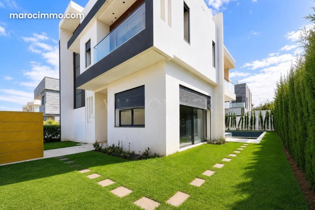 Villa neuve contemporaine à vendre à Dar Bouazza – 4chambres, piscine et rooftop — 2
