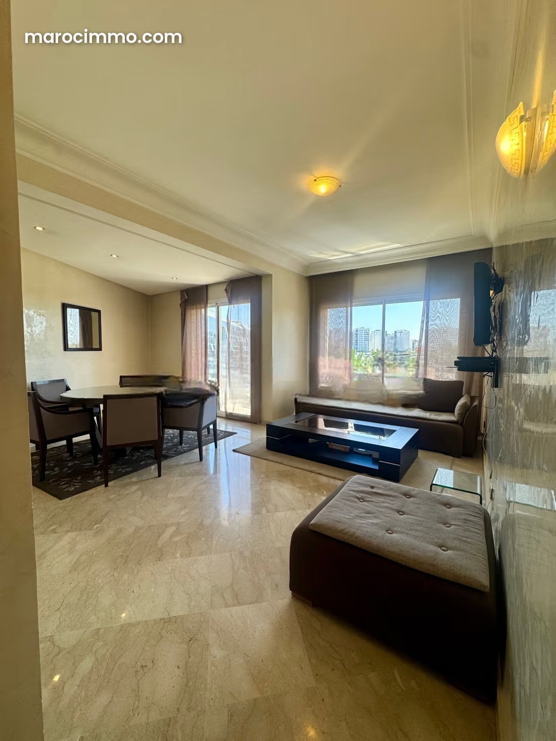 Appartement 3 pièces avec terrasse et vue, Racine, Casablanca — Casablanca