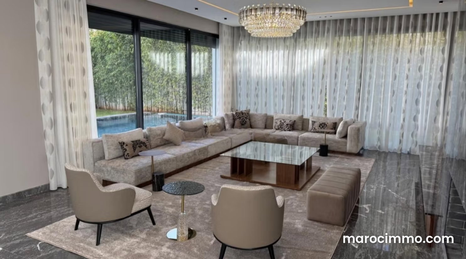 800 m² villa with pool and garden for rent, Anfa, Casablanca — Casablanca
