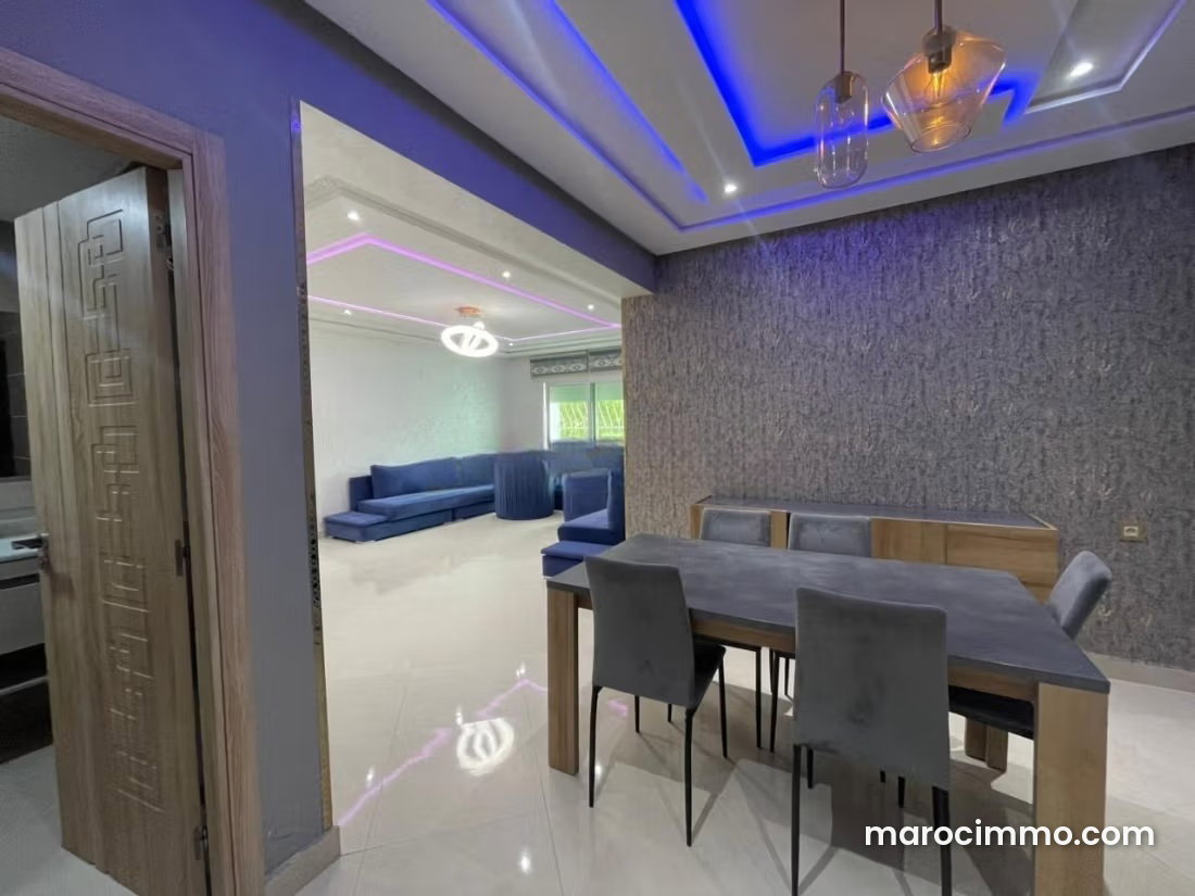 90 m² Furnished Apartment for Rent in Mozart District, Tangier — Tangier