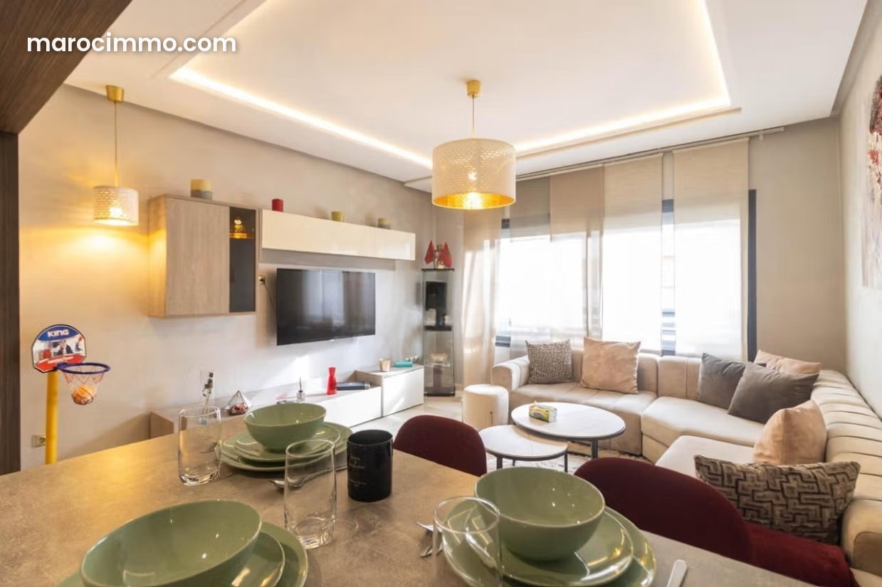 Furnished 90 m² apartment with terrace in Anfa, Casablanca — Casablanca