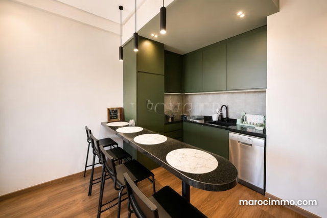 Location Studio Ultra Moderne Meublé étage élevé avec vue dégagée Romandie, Casablanca — 5