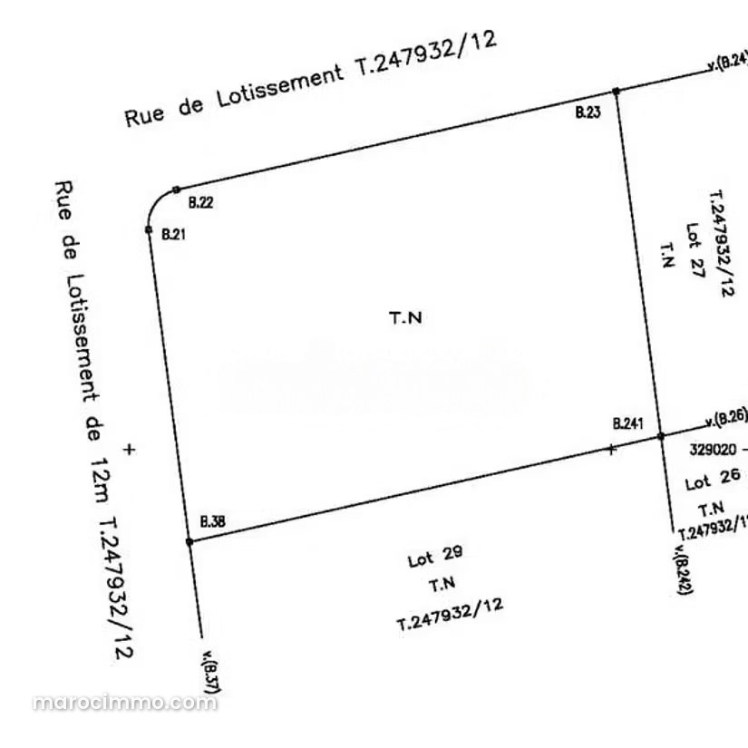 288 m² Plot of Land in Mediouna, Dual Frontage, Ready to Build — Mediouna