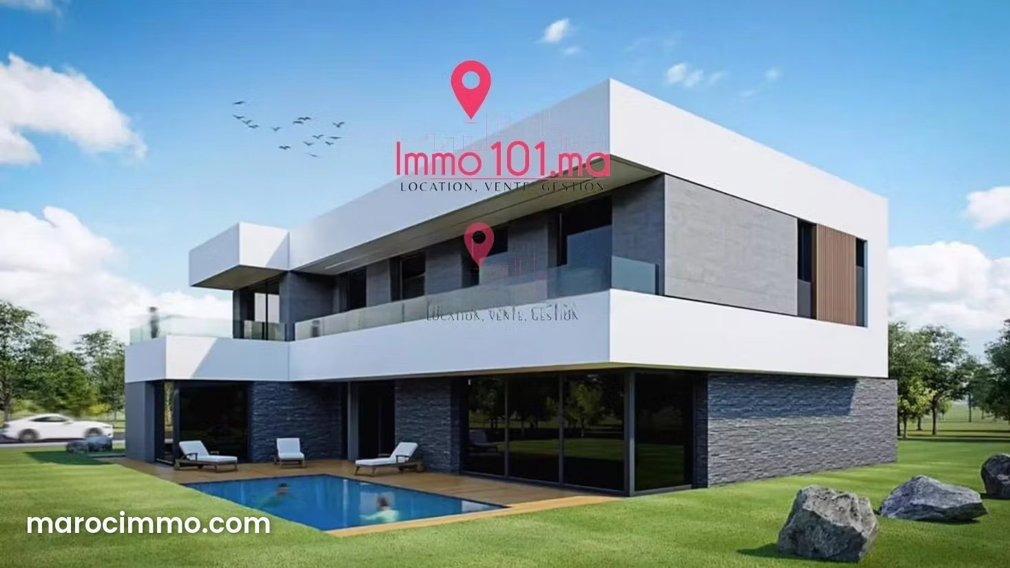 Villa 580 m² avec piscine et jardin, Souissi, Rabat — Rabat