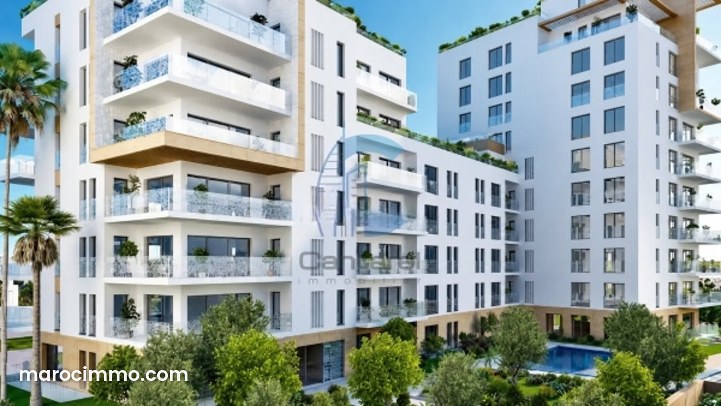 Furnished 100 m² Apartment, Casablanca Finance City, Park View — Casablanca