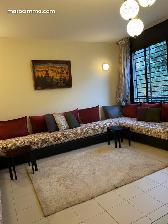 Bel appartement en location à mahaj riad. 3 chambres. Bien meublé — 4