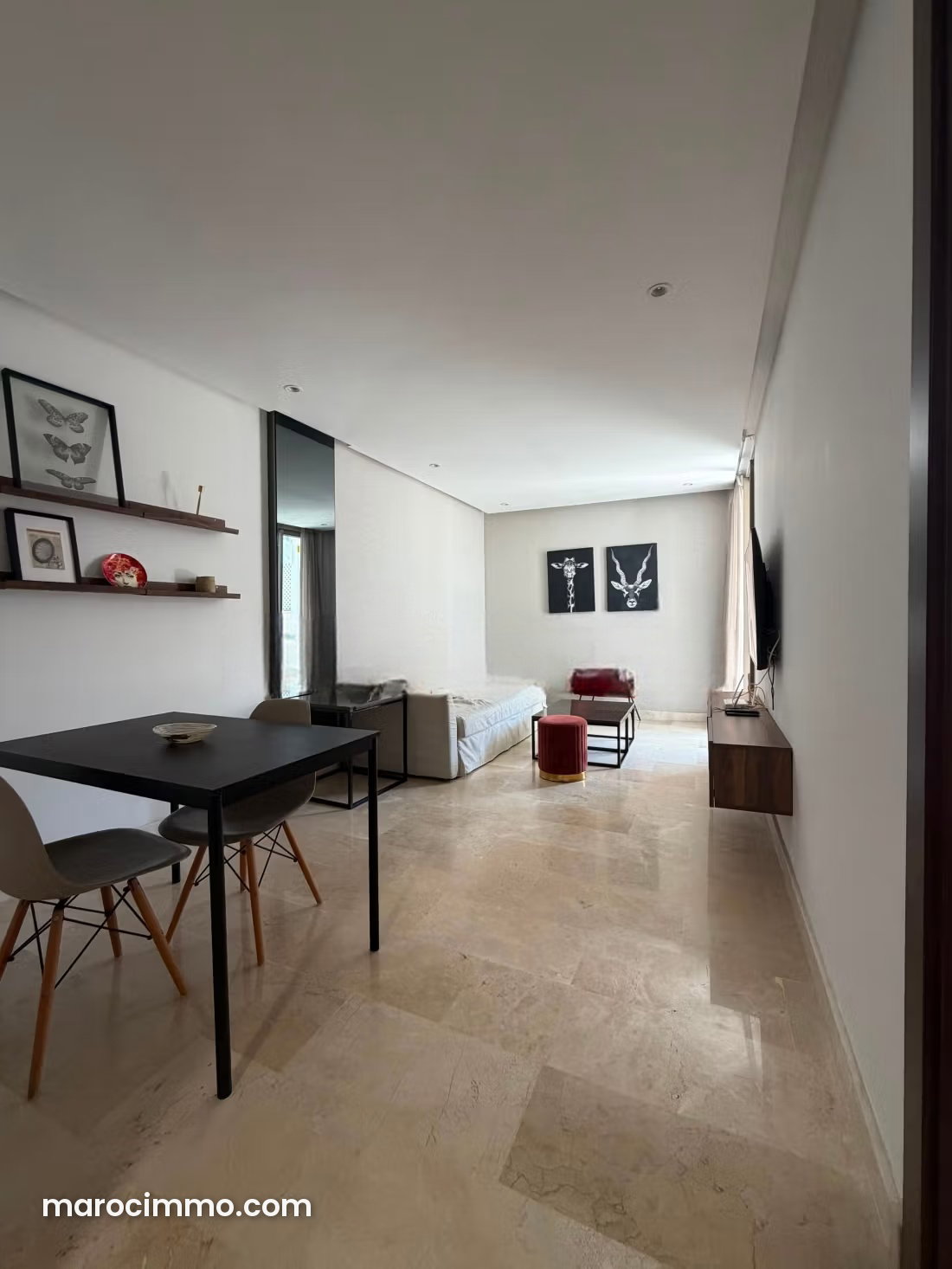 Appartement meublé 50 m², terrasse et garage, Bourgogne Casablanca — Casablanca