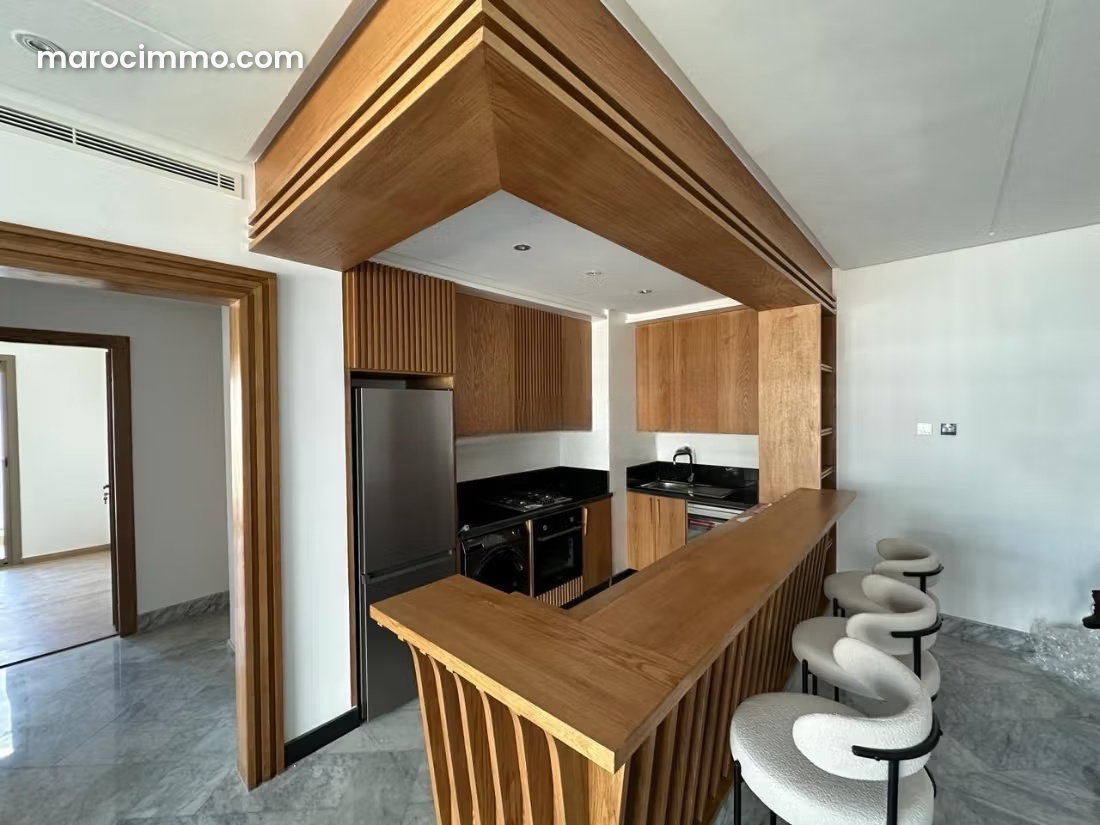 Appartement meublé 110 m², terrasse filante, Casablanca Finance City — Casablanca