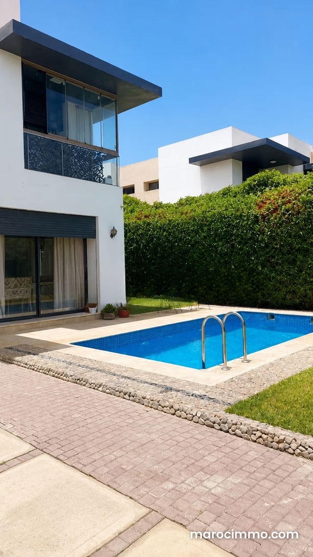 Somptueuse villa à louer à Dar Bouazza. 5 pièces confortables. Bien meublé — دار بوعزة