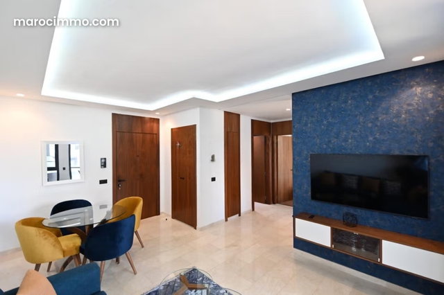 Bel appartement en location à Casablanca Finance City. Surface totale 70 m². Bien meublé — 3