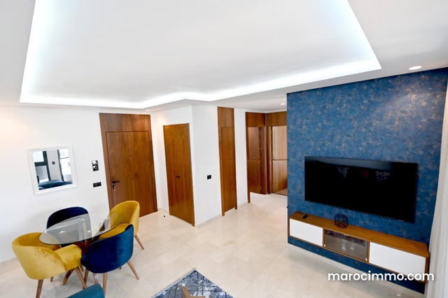 Bel appartement en location à Casablanca Finance City. Surface totale 70 m². Bien meublé — 5