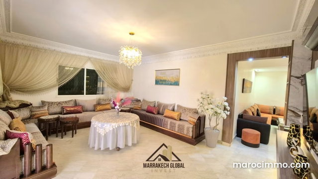 Long-term rental – spacious furnished apartment Victor Hugo Marrakech — 2