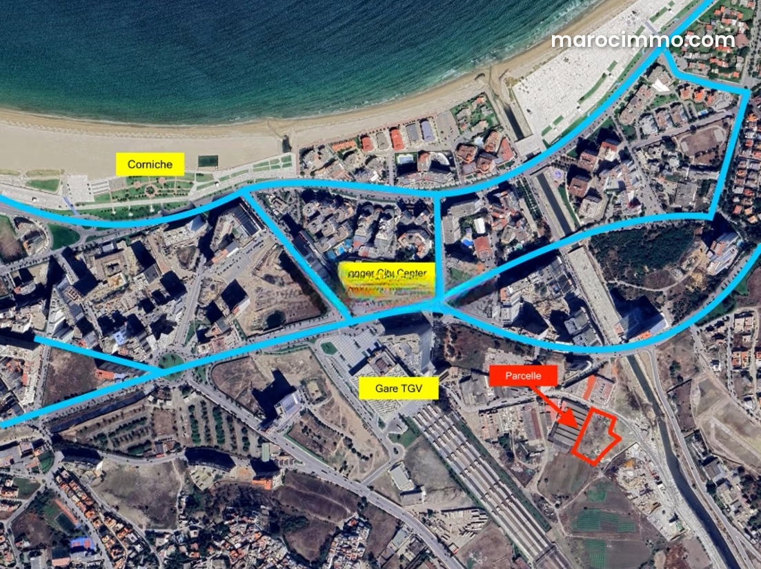 أرض استراتيجية للبناء قرب المدينة العتيقة ومحطة TGV بطنجة — طنجة
