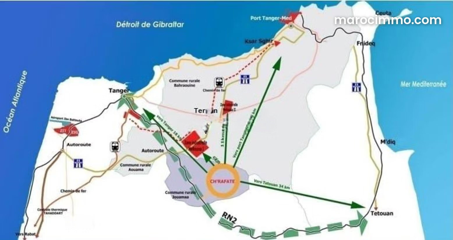أرض صناعية 15000 م² للبيع بمنطقة مغوغة طنجة — طنجة