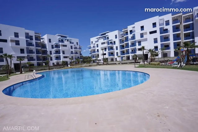 Elegant apartment with pool for rent on Martil coast mar — 2