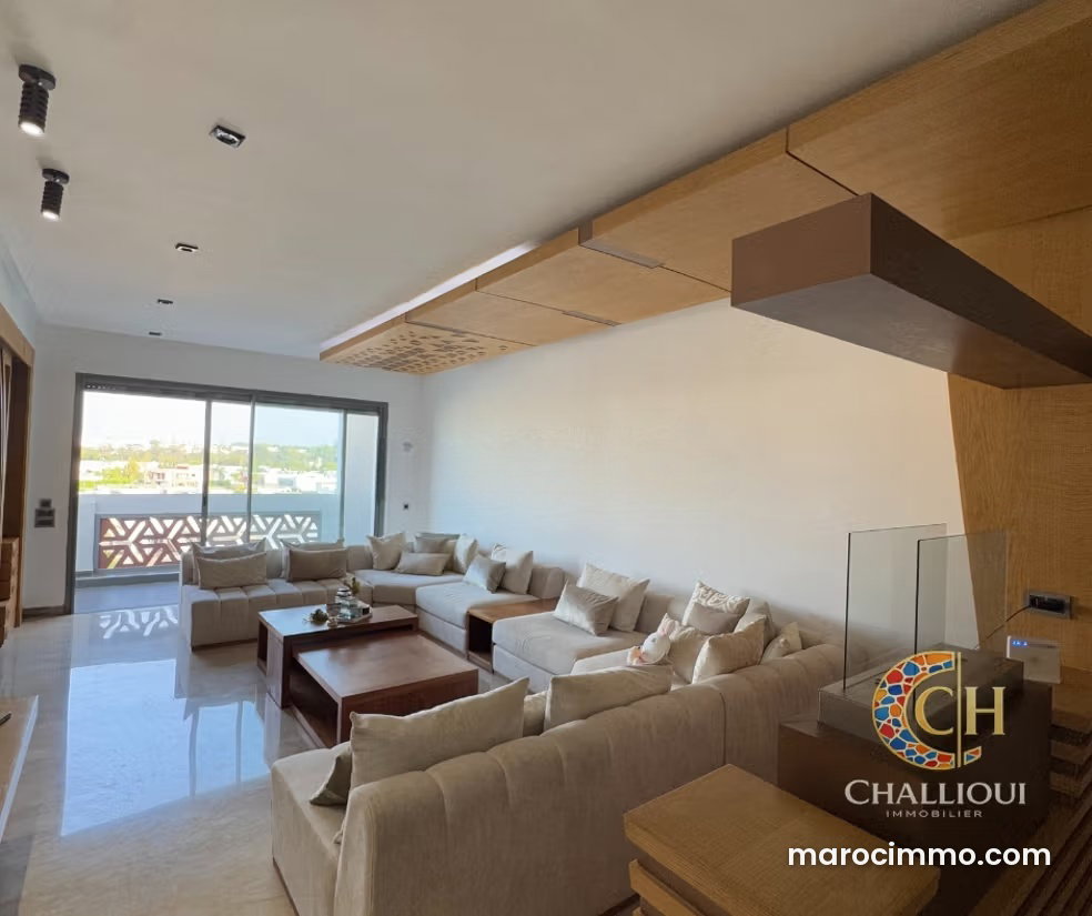 Appartement meublé à louer à Hay Riad, Rabat, avec terrasse — Rabat