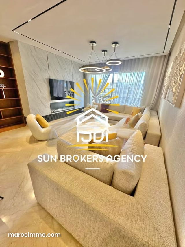 Appartement à louer à Casablanca Finance City. 3 chambres. Bien meublé — Casablanca