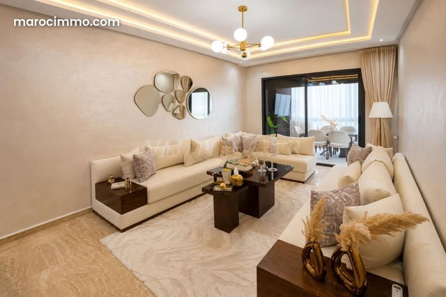 Location Appartement Meublé 2Chambres avec Grande Terrasse, Dar Bouazza — Dar Bouazza