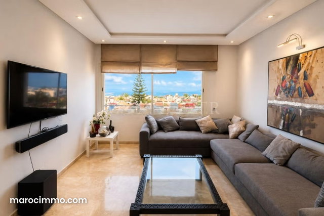 Location Superbe Appartement Meublé 3Chambres avec terrasse Ain Diab, Casablanca — 4