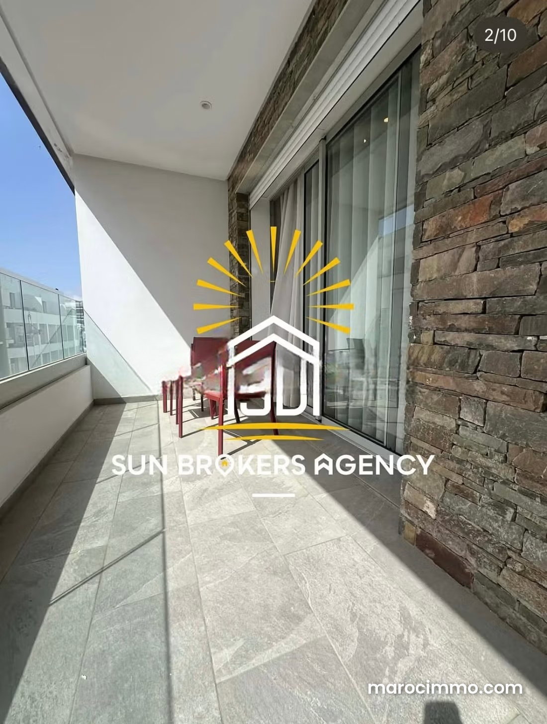 Appartement récent avec terrasse à louer à Ferme Bretonne — Casablanca