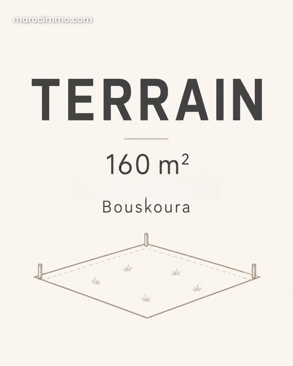 Terrain titré et loti pour villa isolee 2 niveaux