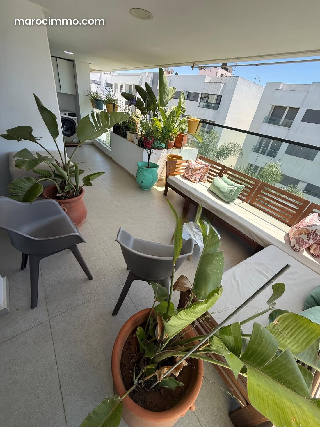 Appartement meublé 137 m² avec terrasse et piscine à Sable d'or Temara — Temara