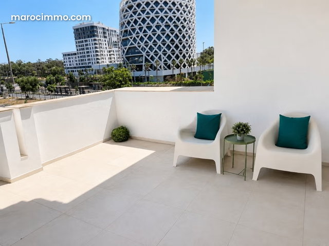 Superbe appartement à louer à Casablanca Finance City. Superficie 130 m². Meublé — 4