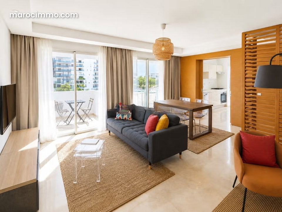 Superbe appartement à louer à Casablanca Finance City. Superficie 130 m². Meublé