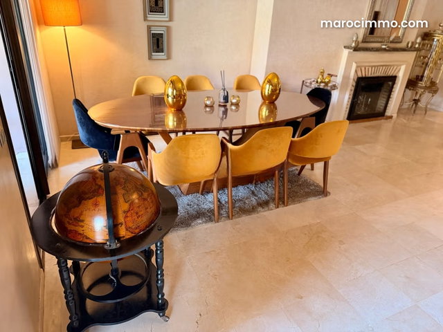 Agdal: Bel appartement à louer meublé, en 3 Ch, résidence avec jardin et Piscine commune — 4