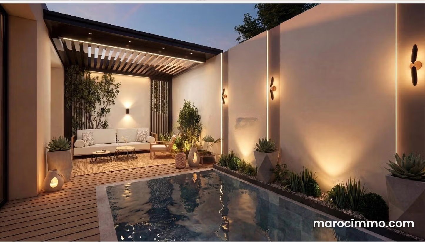 Villa de plain, pied à Targa, Marrakech, avec piscine et jardin — Marrakech