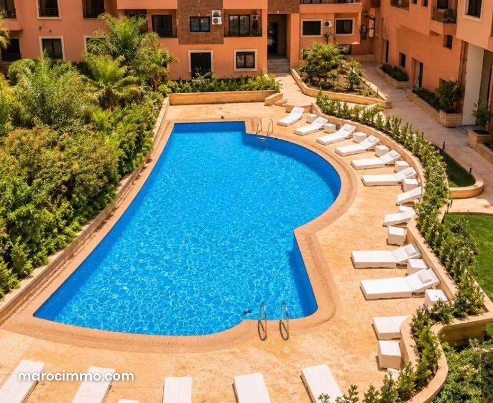 Appartement meublé 3 chambres à louer à Guéliz Marrakech — Marrakech