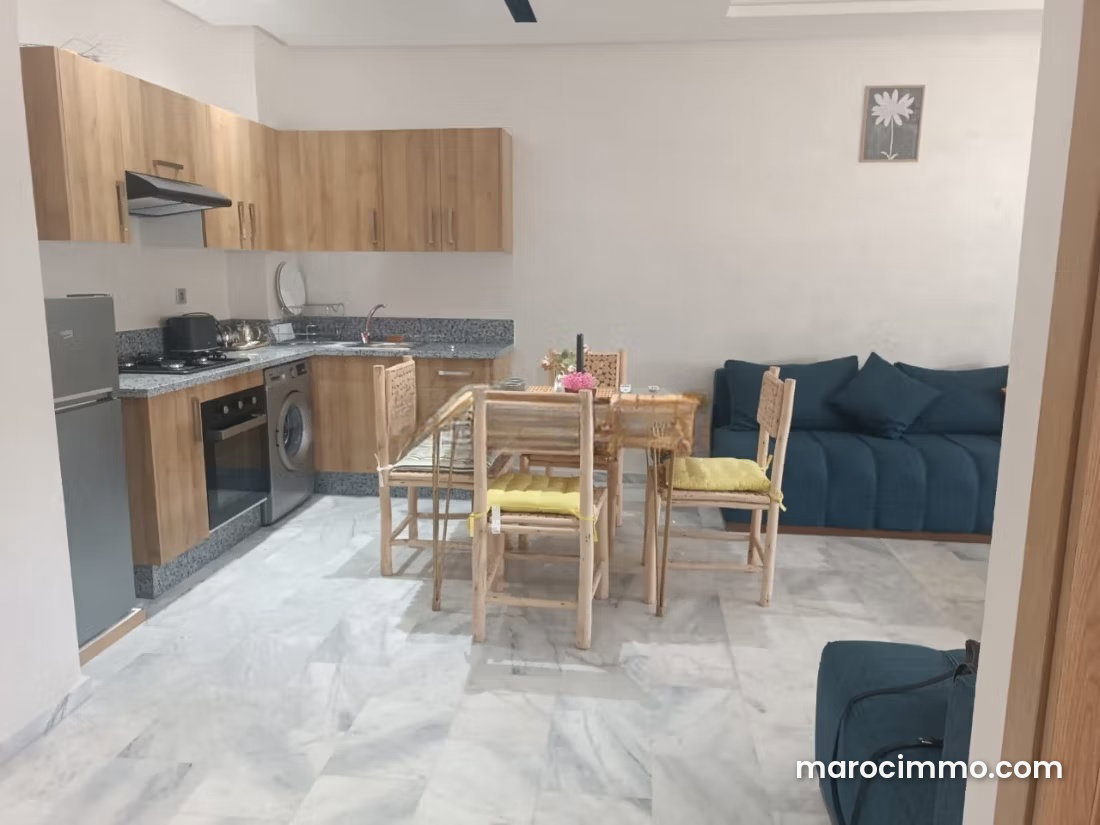Appartement meublé avec terrasse et piscine à Zenata — Zenata